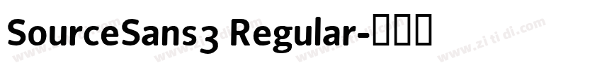 SourceSans3 Regular字体转换